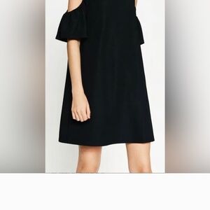 Zara Black Cold Shoulder Mini Dress